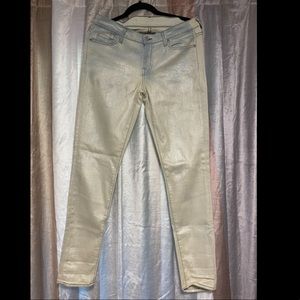 7 For All Mankind Ombré Metallic Skinny Jeans